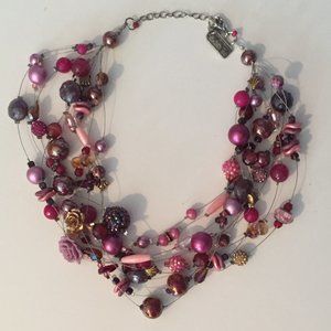 Pink Multi-strand Necklace